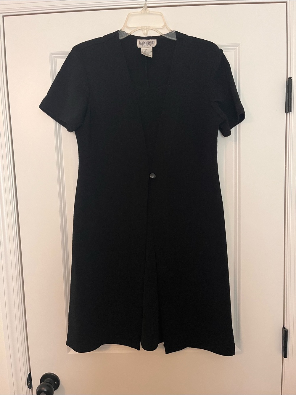 Just in thyme Black Short Sleeve V-Neck Mini Dress